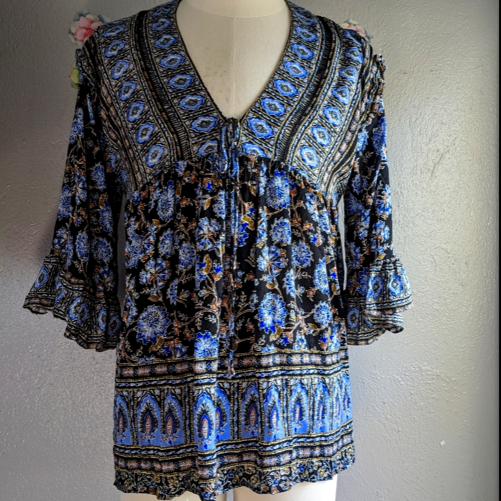 Free People Moonlight Dance Floral Tunic